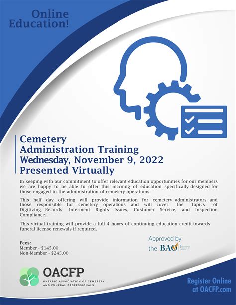 Cemetery operations training.  National Funeral Directors Association Cert...