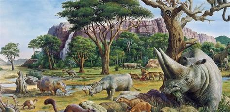 Cenozoic Era: (248 mya-present) Paleocene | Eocene | Oligocene | Miocene | Pliocene | Pleistocene | Holocene. Miocene Epoch (24-5.3 mya) Early in the Miocene, temperatures begin to rise. Extensive .... 