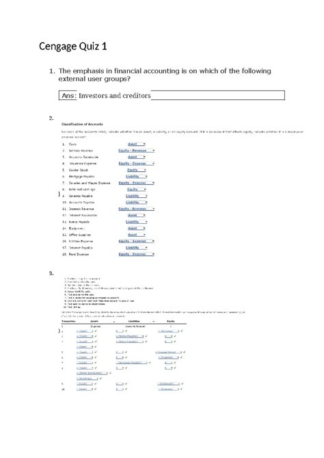 Cengage Practice Economics Quiz Answers