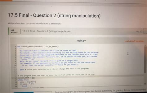 Censor words in a sentence - Code Review Stack Exchange