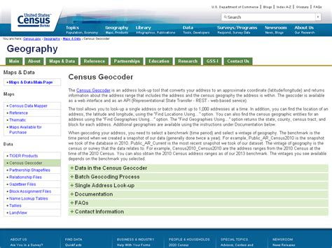 Census Geocoder Documentation