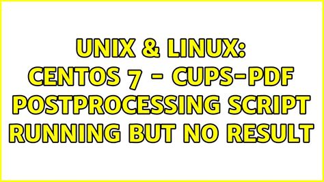 CentOS 7: Cups-pdf Postprocessing Prevented By Selinux