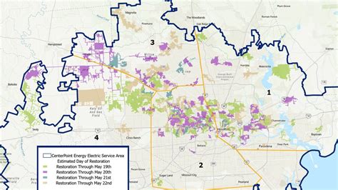 Centerpoint outages map. More than 300,000 customers were affected by power outages across the Houston area due to severe thunderstorms June 21. As of 12:30 p.m. June 22, about 100,000 CenterPoint Energy customers are ... 