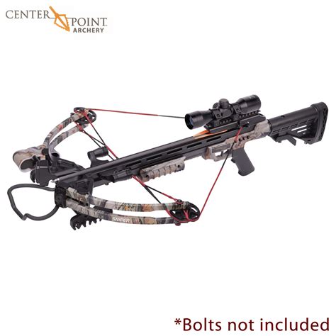 Sep 17, 2023 · Don’t be fooled by its price as the CenterPoint Sniper 370 will pleasantly surprise you with its performance and build quality. Use the extra money to upgrade the scope and trigger (and maybe get a rangefinder) and you’ve got yourself an intermediate-level hunting crossbow on the budget. 3) Centerpoint Sniper Elite Whisper Crossbow . 