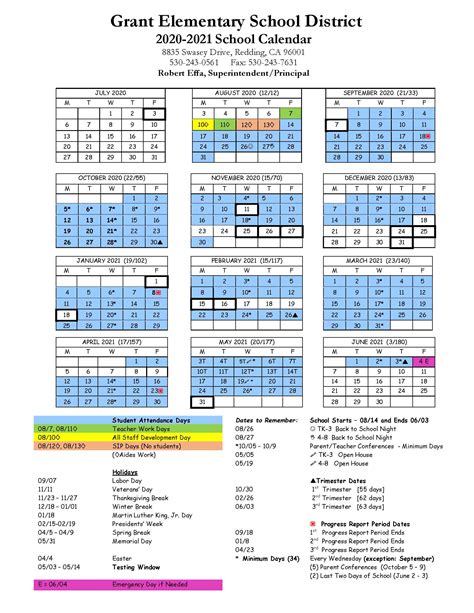 Centerville Elementary Calendar