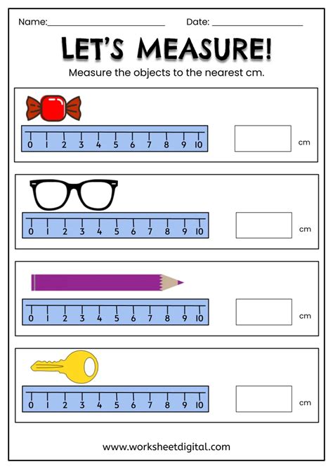 Centimeter Measurement Worksheet