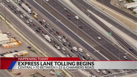 Central 70 express tolls begin Tuesday