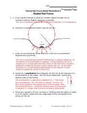 Central Net Force Model Worksheet 2 Answers