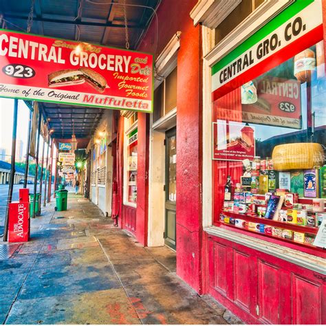 Central grocery new orleans. Jan 18, 2019 · Not to Be Missed: New Orleans. Where: Central Grocery & Deli ( 923 Decatur Street; 504-523-1620) What: One muffuletta sandwich; a side of extra olive salad (it’s normal for me to eat one sandwich there, and then buy another at 9 a.m. as I leave town on the way to the airport!) Why: The bread (100% the bread) 