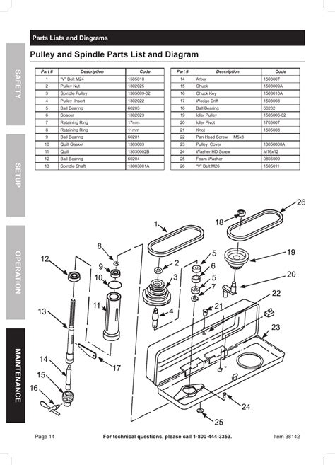 View and Download Central Machinery 60238 owner's manual & safety instructions online. 5 speed bench drill press with work light. 60238 power tool pdf manual ... Some parts are listed and shown for illustration purposes only, and are not available individually as replacement parts. Page 14 For technical questions, please call 1 ...