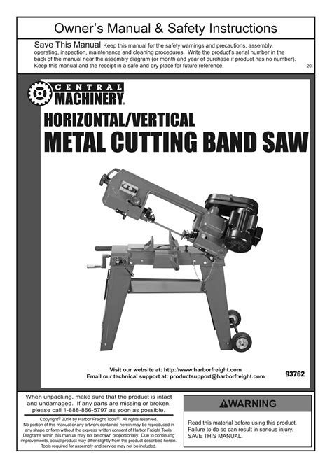 Central machinery three wheel band saw manual. - Operation manual for lct 208cc engine.
