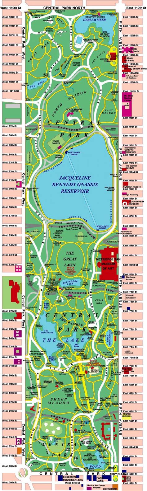 Central park map. 