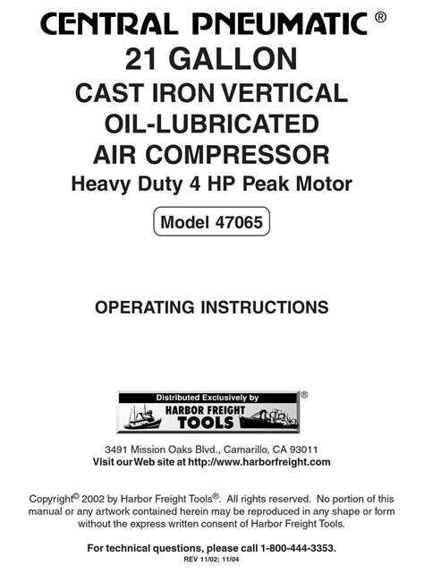 Central pneumatic air compressor 47065 manual. - Extrait de la sentinelle (no. xxviii).