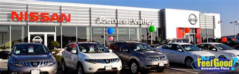 Central valley nissan. Central Valley Nissan is located at: 4530 McHenry Ave • Modesto, CA 95356. Go. Inventory. New Vehicles; Certified Pre-Owned; Priced Under 10k; Service. Service ... 