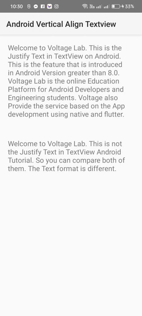 Centre align text android. TEXT_ALIGNMENT_CENTER in activity file.  Let&rsquo;s start with Constrain...