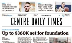 Centre daily. Dec 12, 2022 · 814-231-4648. Bret Pallotto primarily reports on courts and crime for the Centre Daily Times. He was raised in Mifflin County and graduated from Lock Haven University. List of the best Christmas ... 