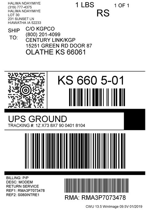 Attach the Return Label: Affix the return label to the outside of the package. Make sure it is clearly visible and securely attached. Make sure it is clearly visible and securely attached. Drop Off or Arrange Pickup : Depending on the instructions provided by CenturyLink, you may need to drop off the package at a designated shipping location (e ...
