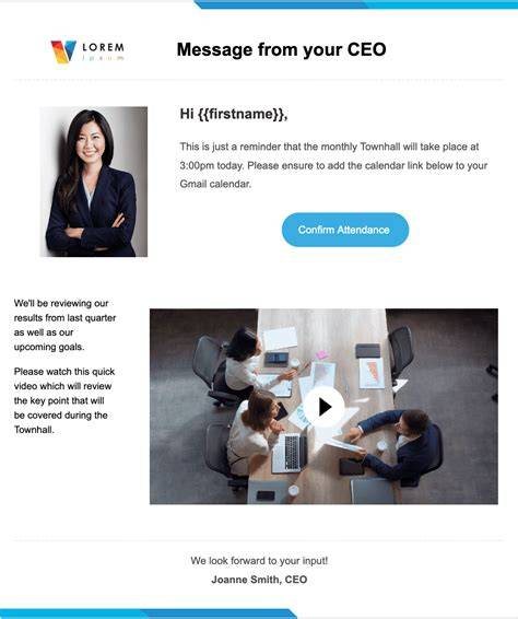 Ceo Email Template