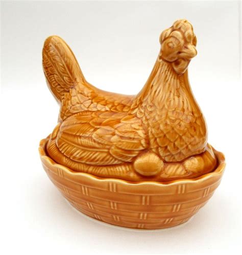 Ceramic Hen and Eggs - Etsy