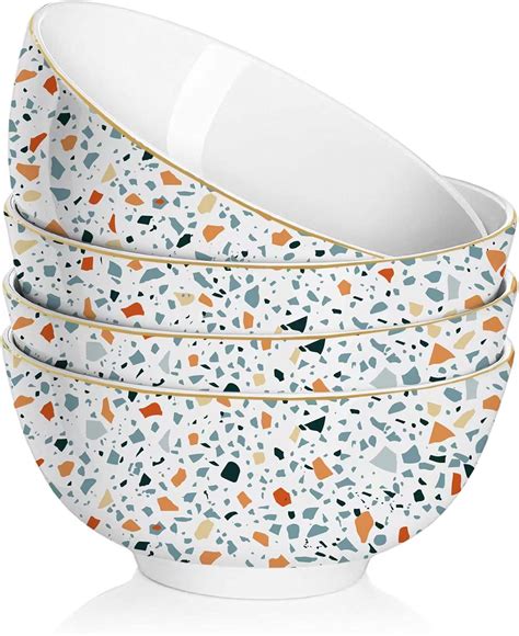 Ceramic Soup Bowls, Cereal Bowl, 22 Ounce Bowls Set, …