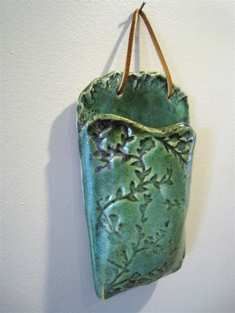 Ceramic Wall Pocket Vase - Etsy