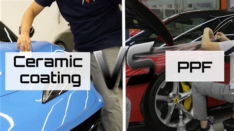 Ceramic coating vs ppf. First, let's define PPF and Ceramic Coatings. Paint Protection Film (PPF), also referred to as clear bra, is a thick protective film that adheres to your vehicle's painted surface providing physical protection from rock chips, scratches and other damage. A Ceramic Coating is a chemical product applied to your vehicle's painted surface that … 