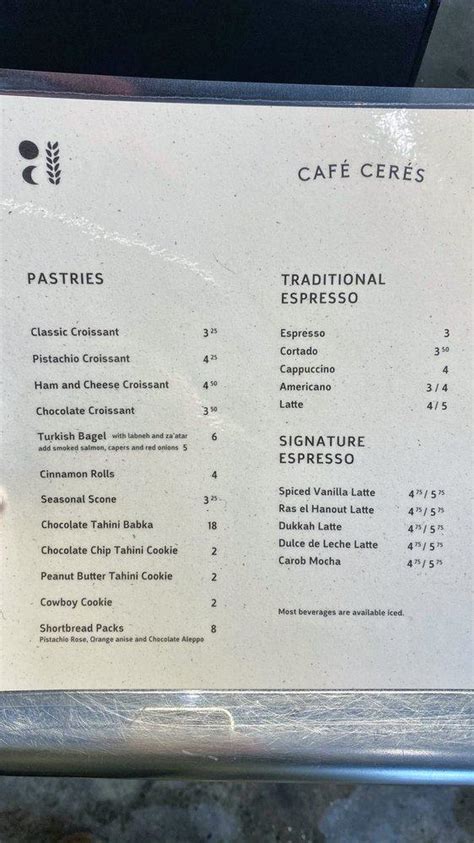 Ceres cafe menu.  Con la aplicaci&oacute;n YouTube Music, puedes escuchar la m&uacute;sica ...