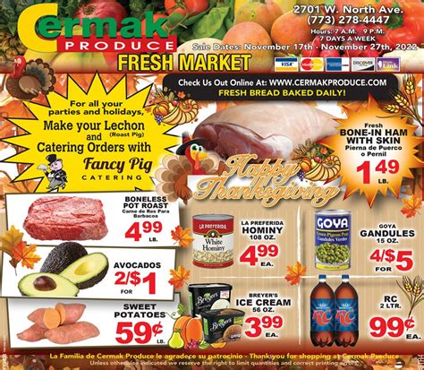 Cermak produce weekly ad aurora il. Specialties: Cermak Produce Fresh Market is a family owned store that has been serving the Humbolt Park area of Chicago for the last 25 years. Our goal is to provide the freshest products with a wide selection to service all your grocery needs. We bring this to you at the fraction of the cost of other mainstream markets, without jeopardizing the quality and the freshness. We are committed to ... 