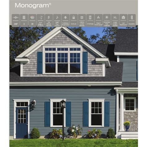 Certainteed siding suppliers.  Monogram&reg; Double 5" Dutch lap Vinyl Siding - Rough Ced...