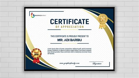 Certificate Design Template PSD Certificate design template