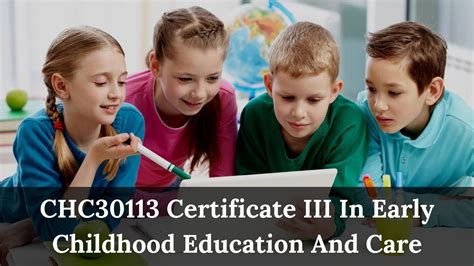 Certificate III in Early Childhood Education and Care - Jobs and Skills WA