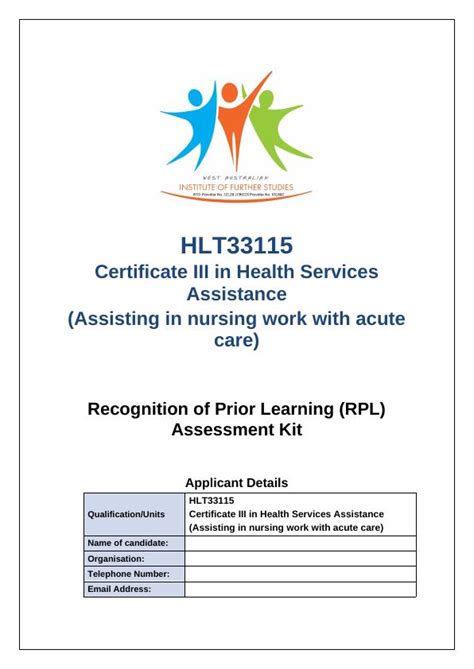 Certificate III in Health Services Assistance (HLT3115) - Mayfield ...