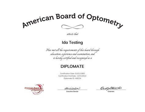 Certificate In Optometry