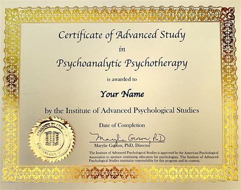 Certificate of Advanced Study