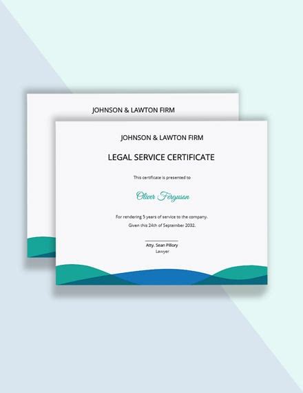 Certificate of Service Template Google Docs, Illustrator, InDesign