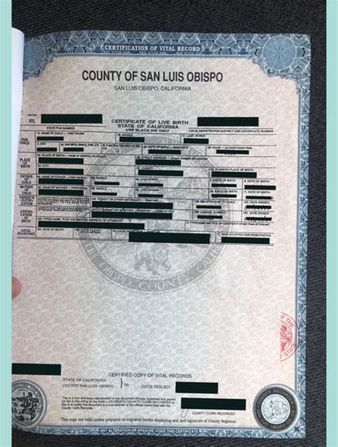 Certificate of live birth California, USA Beglaubigte Übersetzungen