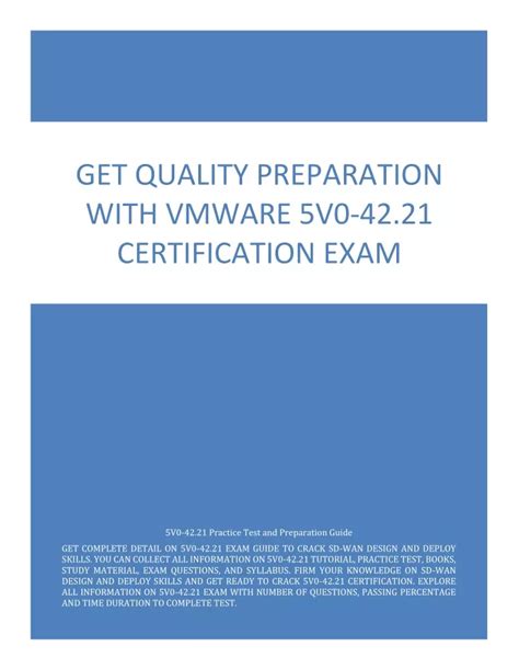 Certification 5V0-42.21 Exam