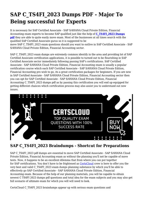 Certification C-TS4FI-2023 Dump