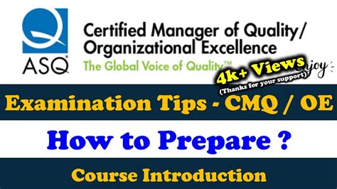 Certification CMQ-OE Exam Infor