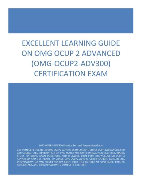 Certification OMG-OCUP2-ADV300 Sample Questions