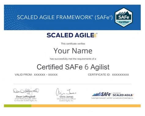 Certification SAFe-Agilist Exam