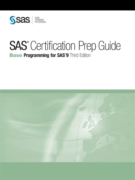 Certification Sas 9 Programming For Prep Base