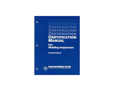 Certification manual for welding inspectors aws. - Manuale di errore e codice robot panasonic.