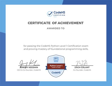 Certifications CodeHS