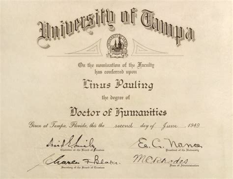 Certifications University of Tampa