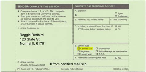 Certified Mail Forms Printable
