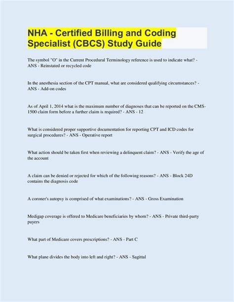 Certified billing and coding specialist study guide. - A late starters guide to retirement.