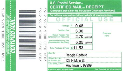 Certified mail receipt tracker. People who forego the slight additional cost of certified mail with a return receipt are gambling a great deal more than the simple out-of-pocket cost involved. If you don't like the U.S. Postal Service, sending documents by Federal Express or UPS will likewise qualify. Use of Priority Mail, a certificate of mailing, an Express Mail receipt ... 