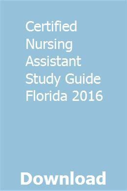 Certified nursing assistant study guide florida. - Koopmansleerboeken van de xvie en xviie eeuwen in handschrift.