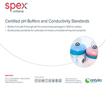 Certified pH Buffer Standards, SPEX CertiPrep VWR